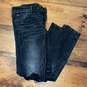 AE black skinny stretch denim jeans 31x30